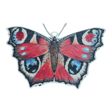 Load image into Gallery viewer, Peacock butterfly wooden Christmas decoration