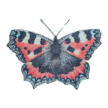 Load image into Gallery viewer, Small Tortoiseshell butterfly wooden Christmas decoration