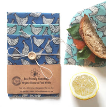 Load image into Gallery viewer, Sandwich Set of 3 Organic Beeswax Wraps - Chickens