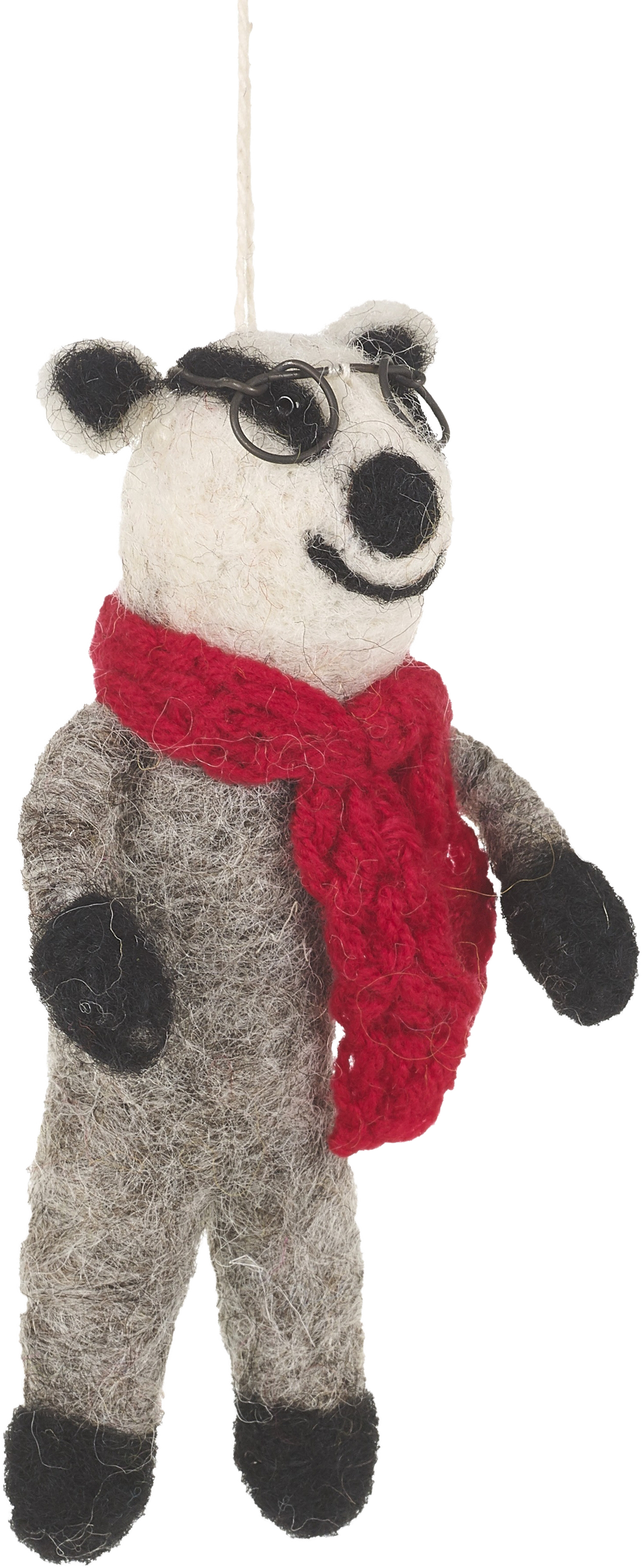 Handmade Felt Biodegradable Christmas Winter Badger Hanging