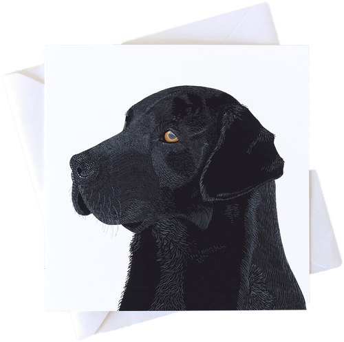 Black Labrador Card