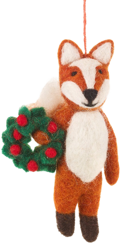 Handmade Felt Biodegradable Christmas Finley Festive Fox