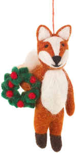 Handmade Felt Biodegradable Christmas Finley Festive Fox