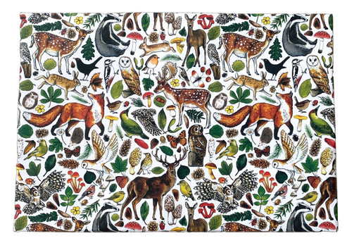 Woodland Animals Wrapping Paper (Two folded sheets & two tags)