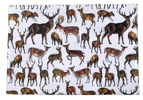 Deer of Britain Wrapping Paper (Two folded sheets & two tags)