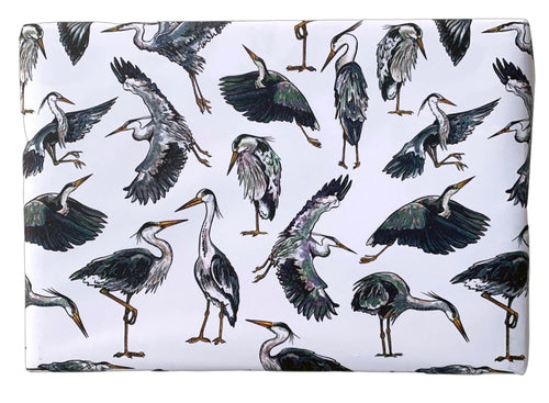 Heron Wrapping Paper (Two folded sheets & two tags)